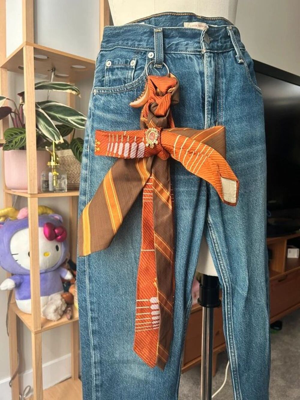 Handmade Vintage Bow Tie Keychain